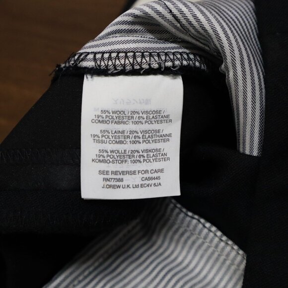 J. Crew Wool Pants Womens 00 Black Classic Capsule Professional Polished NWOT - Picture 4 of 16